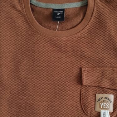 Kid's Colour Block Brown T-Shirt