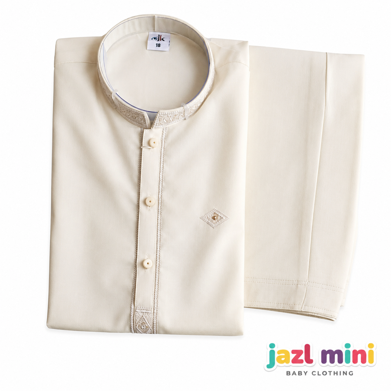 Kids White Qameez Shalwar