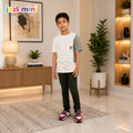 Kid's Colour Block Cream T-Shirt