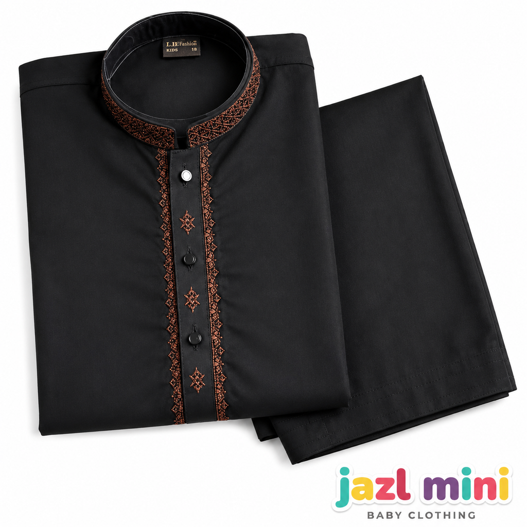 Kids Black n Navy Blue Kurta Shalwar