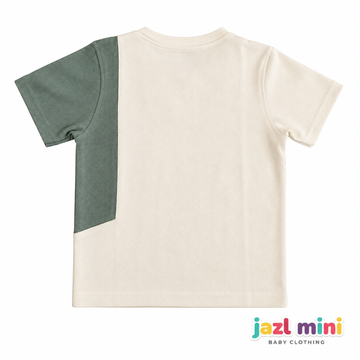 Kid's Colour Block Cream T-Shirt